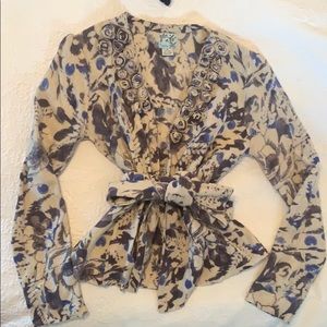 Gorgeous thick floral wool cardigan/jacket.